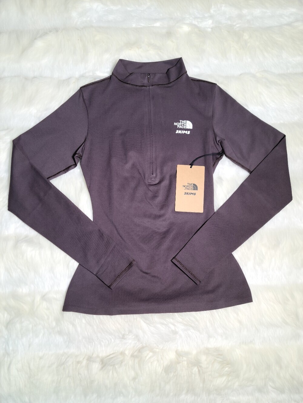 The North Face TNF x SKIMS Refina Long Sleeve Top Purple Phoenix Women Small NEW